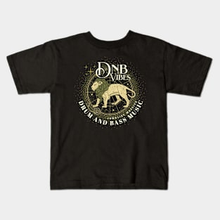 DNB - Leo Lion Vibes (Army Green) Kids T-Shirt